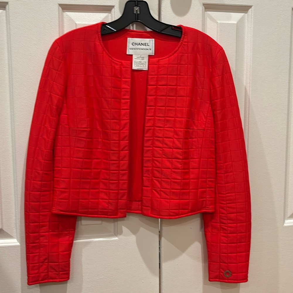 Red Chanel jacket/blazer